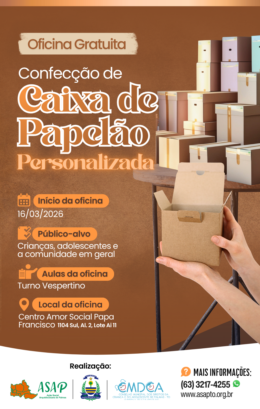 Oficina Confecção de Caixa de Papelão